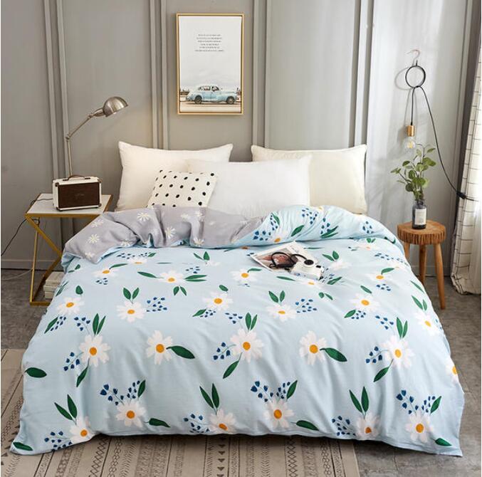 3D Light Blue Background White Flower 3108 Bed Pillowcases Quilt