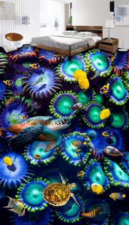 3D Seabed Stone 376 Floor Mural Wallpaper AJ Wallpaper 2 