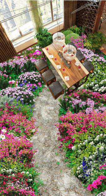 3D Flowering 038 Floor Mural Wallpaper AJ Wallpaper 2 