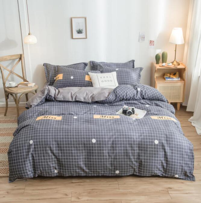 3D Dark Gray Small Lattice White Dots 4066 Bed Pillowcases Quilt