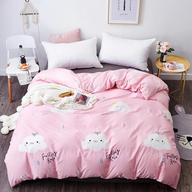 3D Pink Background White Clouds 3144 Bed Pillowcases Quilt