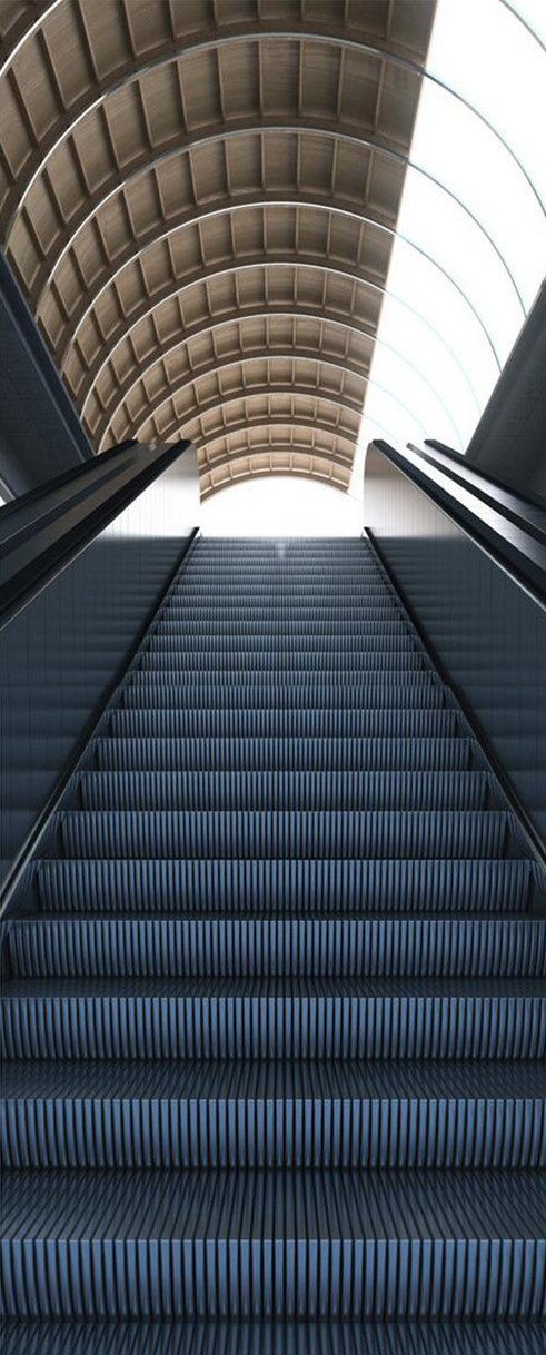 3D elevator stairs door mural Wallpaper AJ Wallpaper 