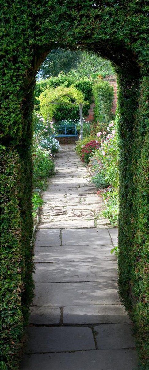 3D arch and stone road door mural Wallpaper AJ Wallpaper 