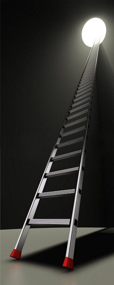 3D black hole ladder door mural Wallpaper AJ Wallpaper 