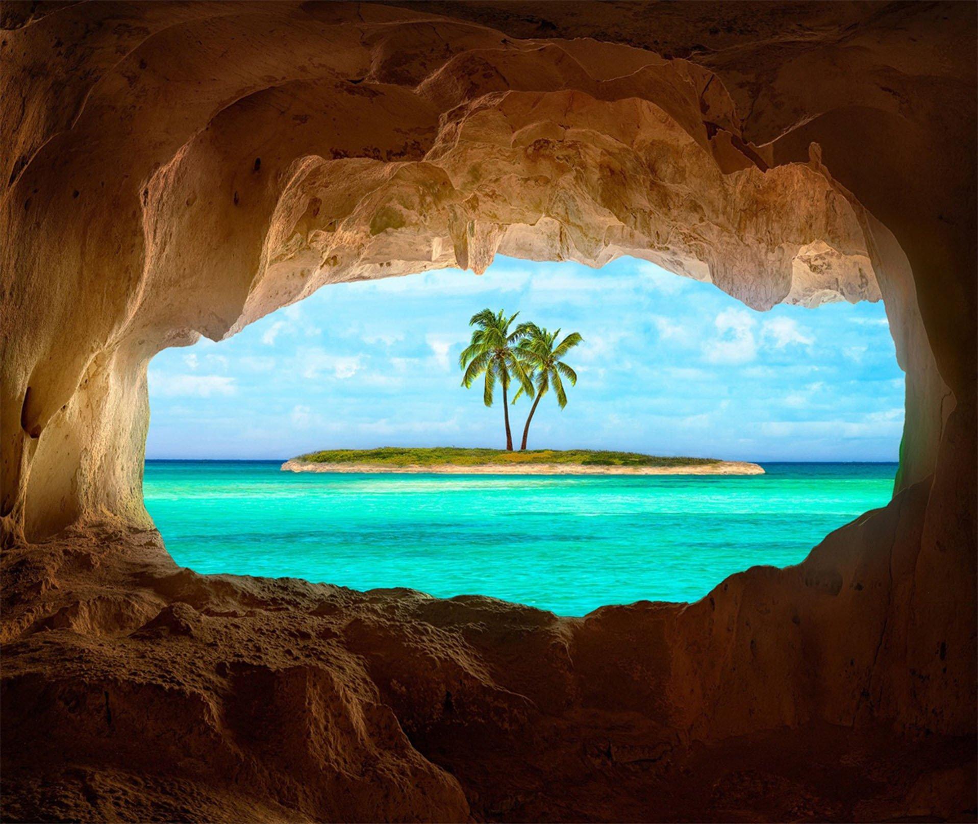 Seaside Cave Scenery Wallpaper AJ Wallpaper 