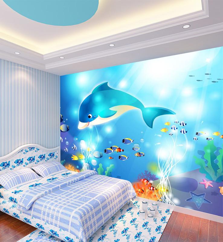 3D Blue Dolphins 014 Wallpaper AJ Wallpaper 2 