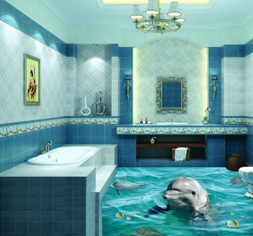 3D Soft Dolphins 111 Floor Mural Wallpaper AJ Wallpaper 2 