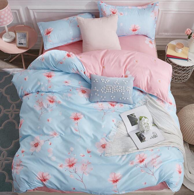 3D Blue Flower 3044 Bed Pillowcases Quilt