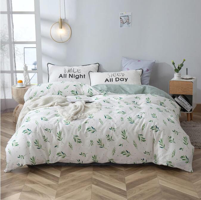 3D Small Green Leaves 4198 Bed Pillowcases Quilt
