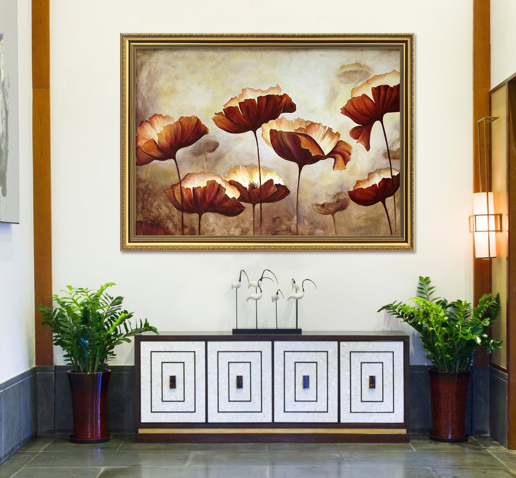 3D Blooming Flowers 190 Fake Framed Print Painting Wallpaper AJ Creativity Home 