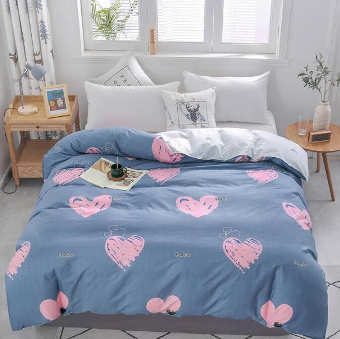 3D Dark Gray Pink Love 3164 Bed Pillowcases Quilt