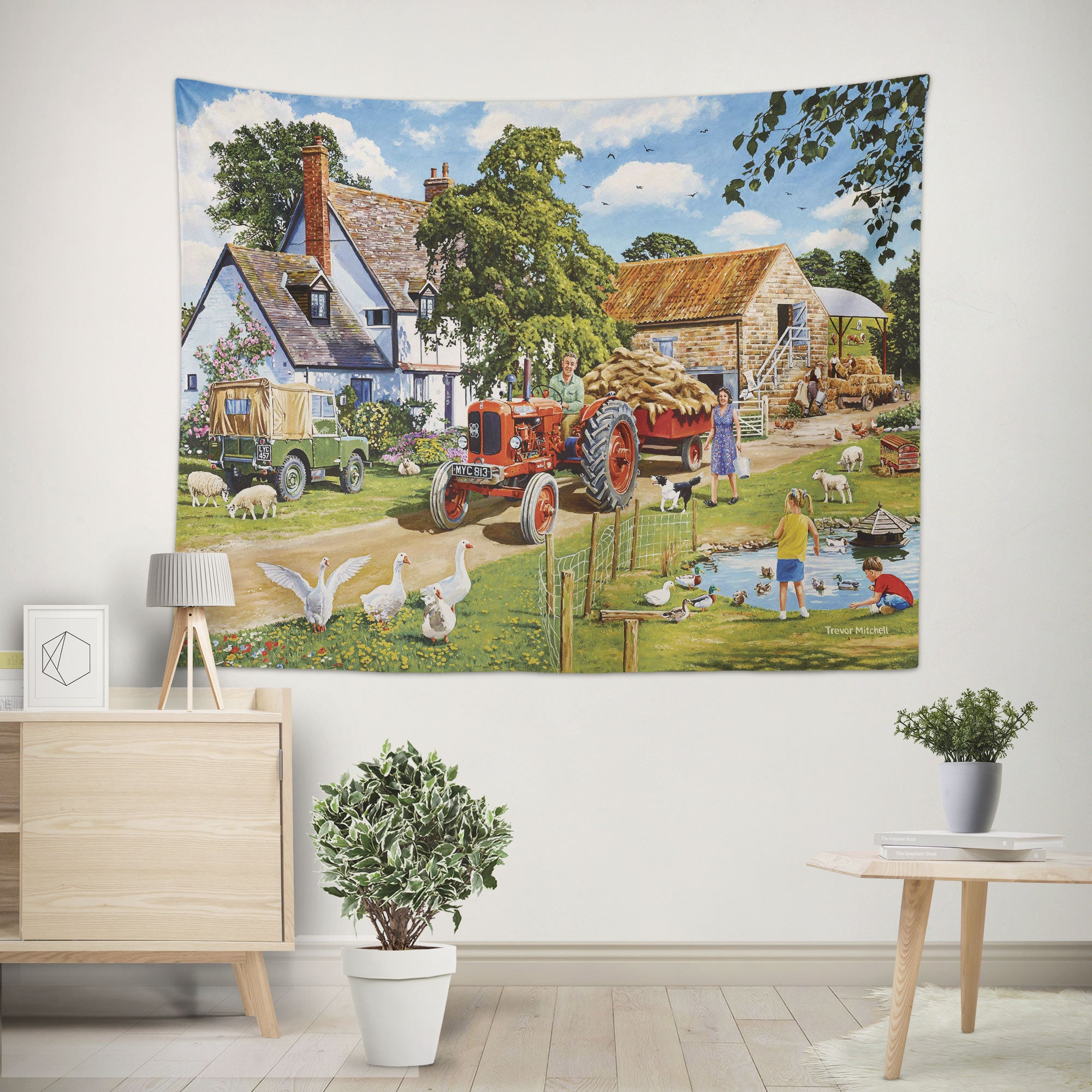 3D Farm Straw 1014 Trevor Mitchell Tapestry Hanging Cloth Hang