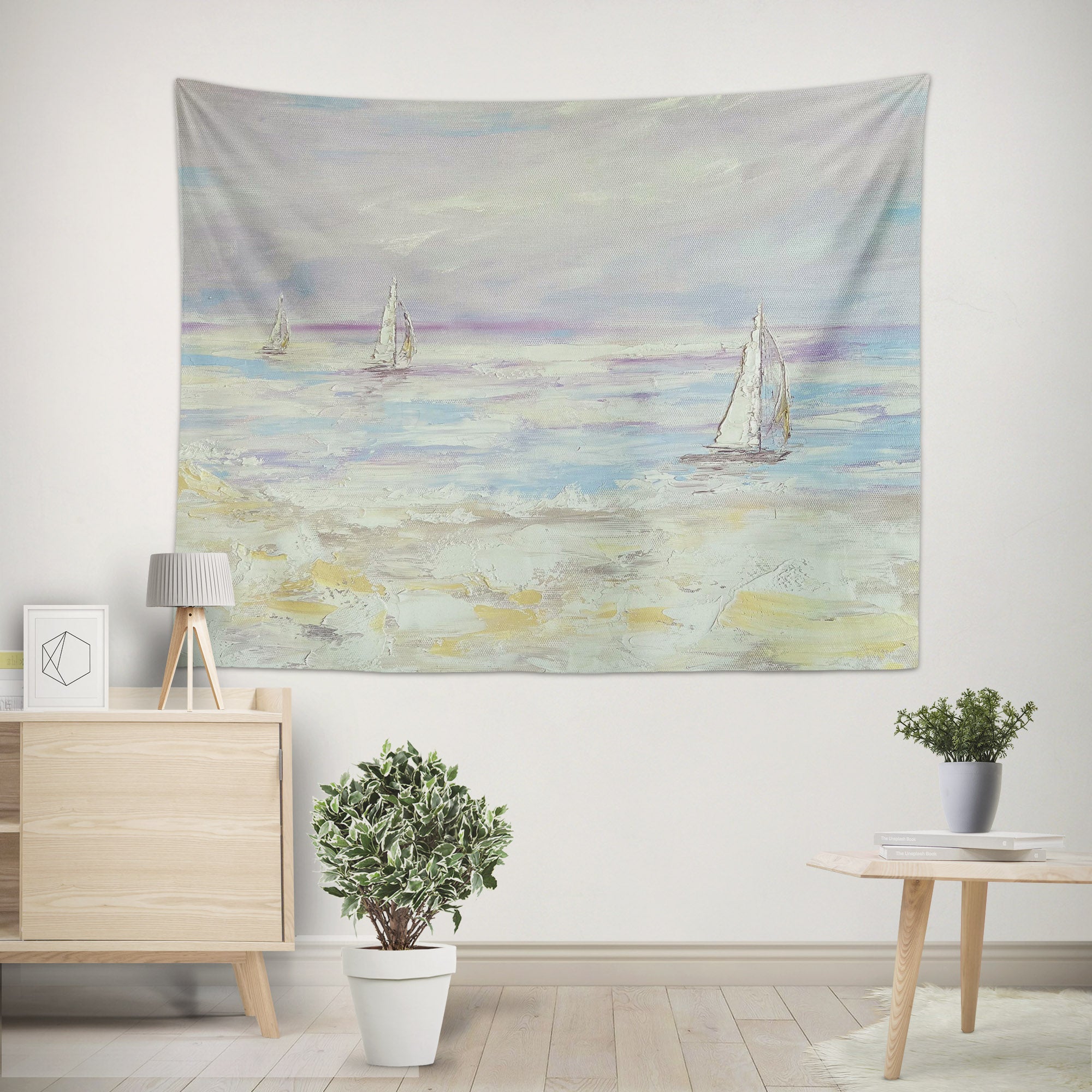 3D Sailing Boat 3764 Skromova Marina Tapestry Hanging Cloth Hang