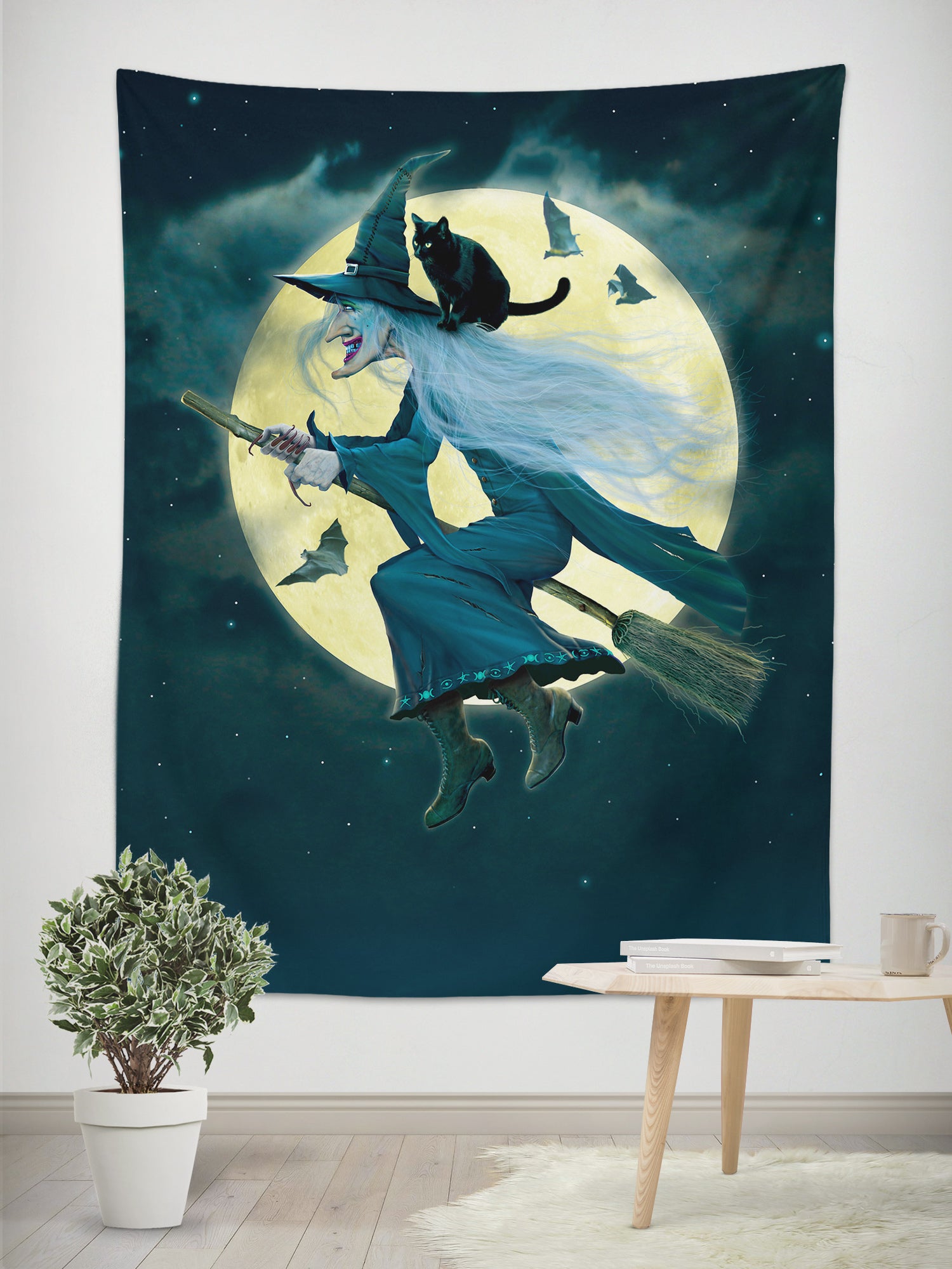 3D Moon Witch 11753 Vincent Tapestry Hanging Cloth Hang