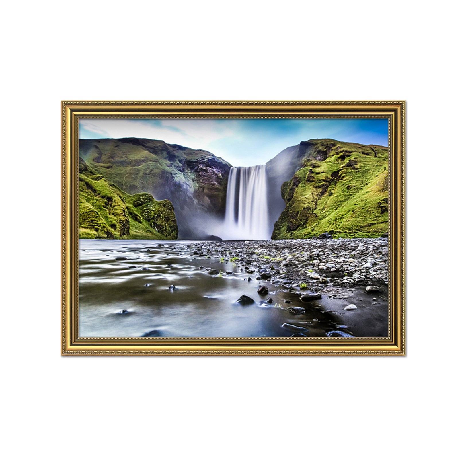 3D Magnificent Waterfall 152 Fake Framed Print Painting Wallpaper AJ Creativity Home 