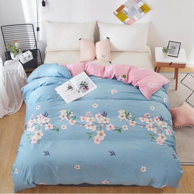 3D Light Blue Pink Flower Bunch 3027 Bed Pillowcases Quilt