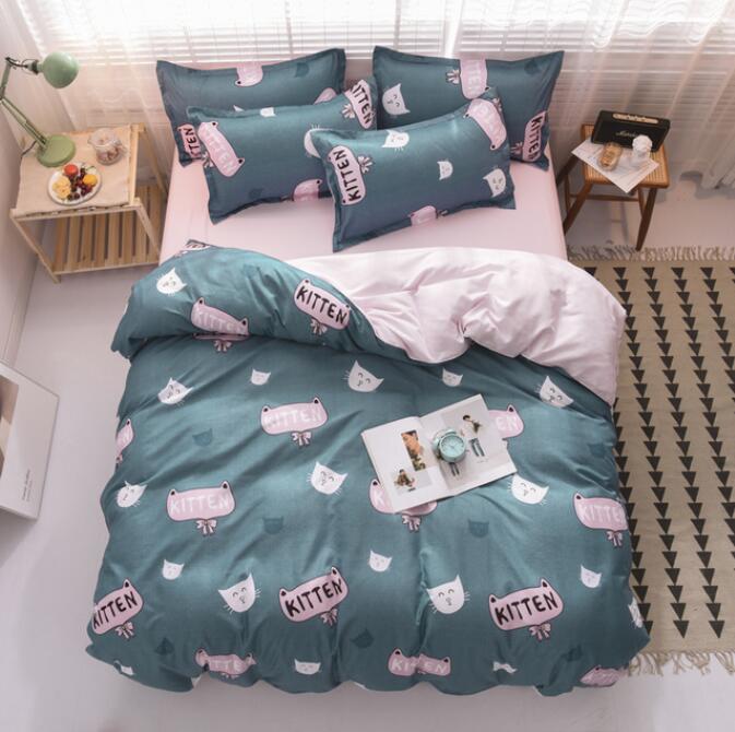 3D Cat Head 13124 Bed Pillowcases Quilt