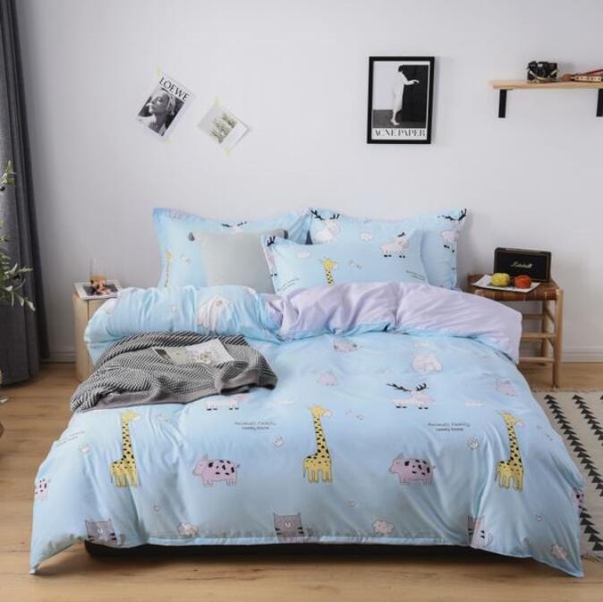 3D Cartoon Giraffe Pig 3081 Bed Pillowcases Quilt