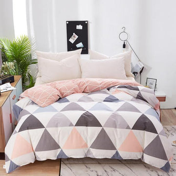 3D Brown Triangle 2043 Bed Pillowcases Quilt