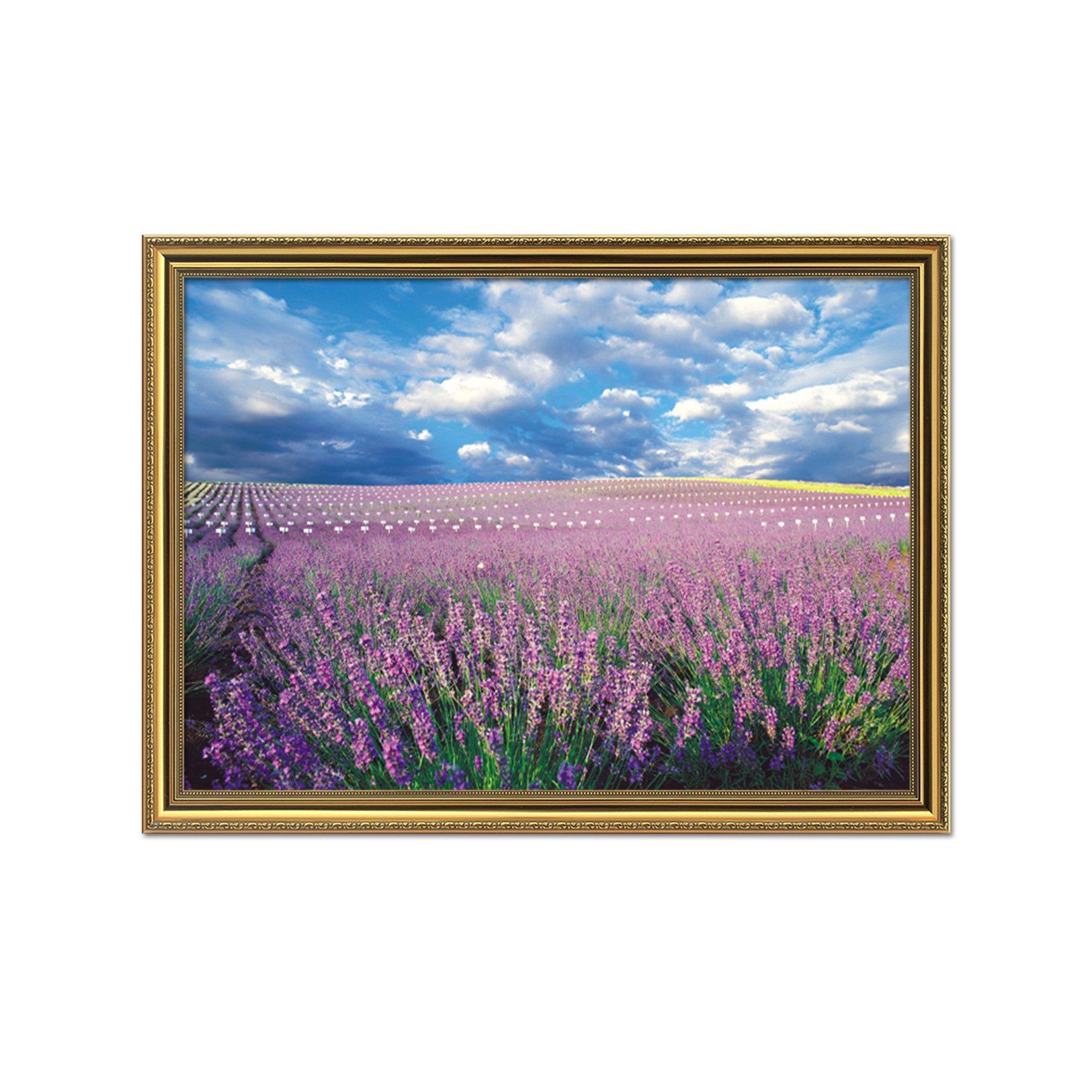3D Lavender Sea 199 Fake Framed Print Painting Wallpaper AJ Creativity Home 
