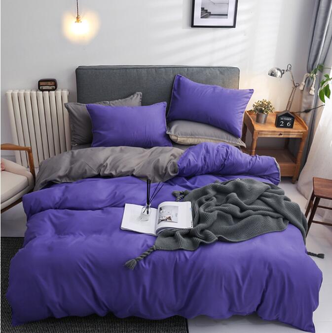 3D Purple Gray 12108 Bed Pillowcases Quilt