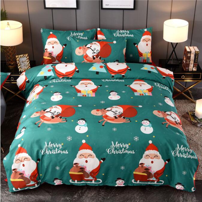 3D Santa Claus On Green 2176 Bed Pillowcases Quilt