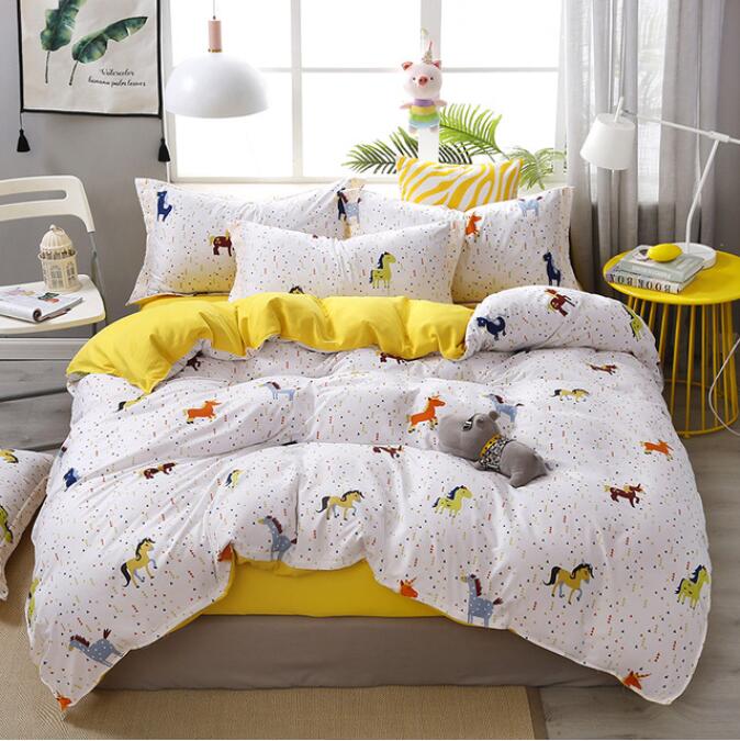 3D Colored Pony 2149 Bed Pillowcases Quilt