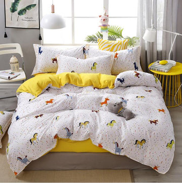 3D Colored Pony 2149 Bed Pillowcases Quilt
