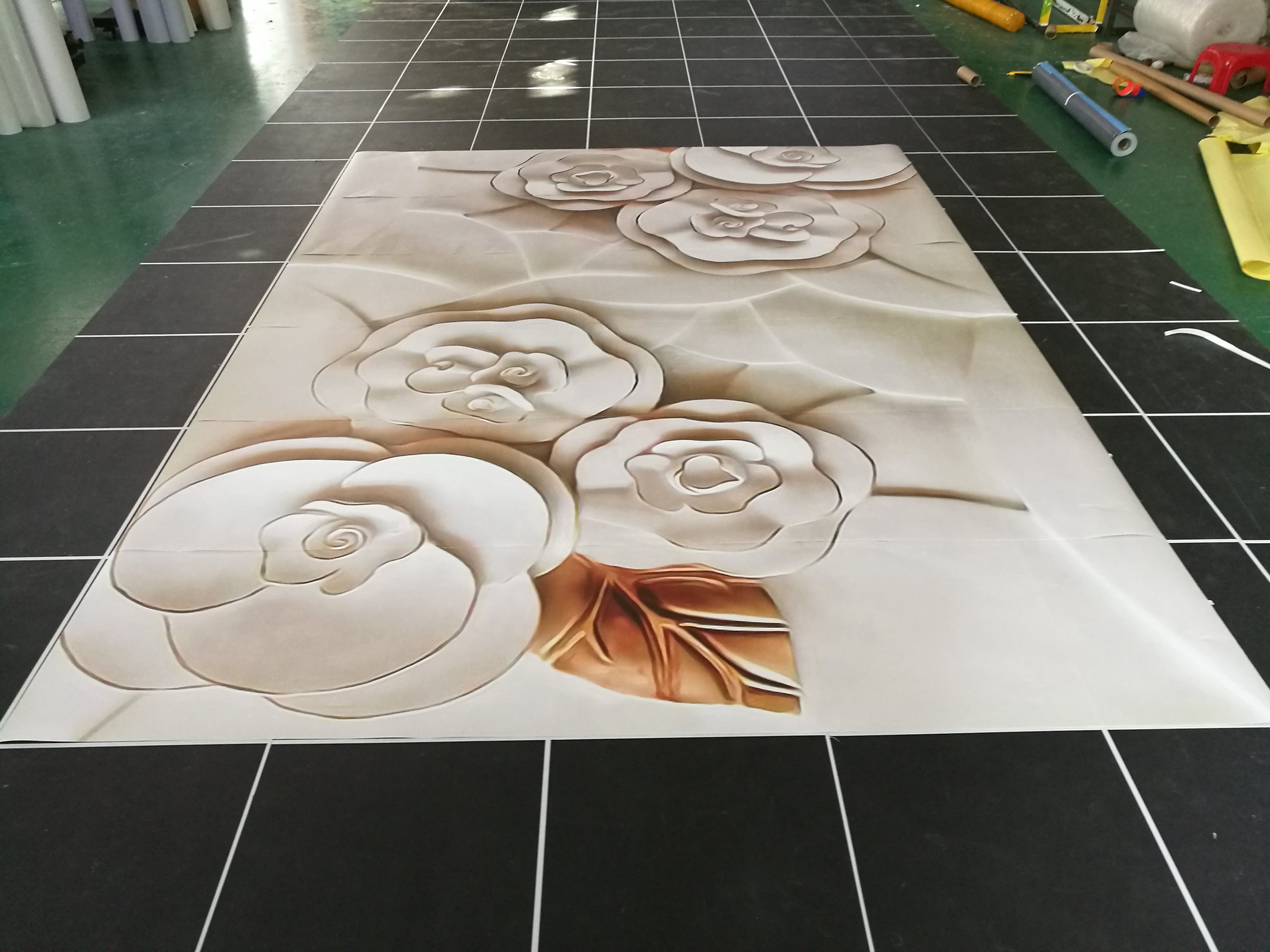 White 3D Flowers Wallpaper AJ Wallpapers 