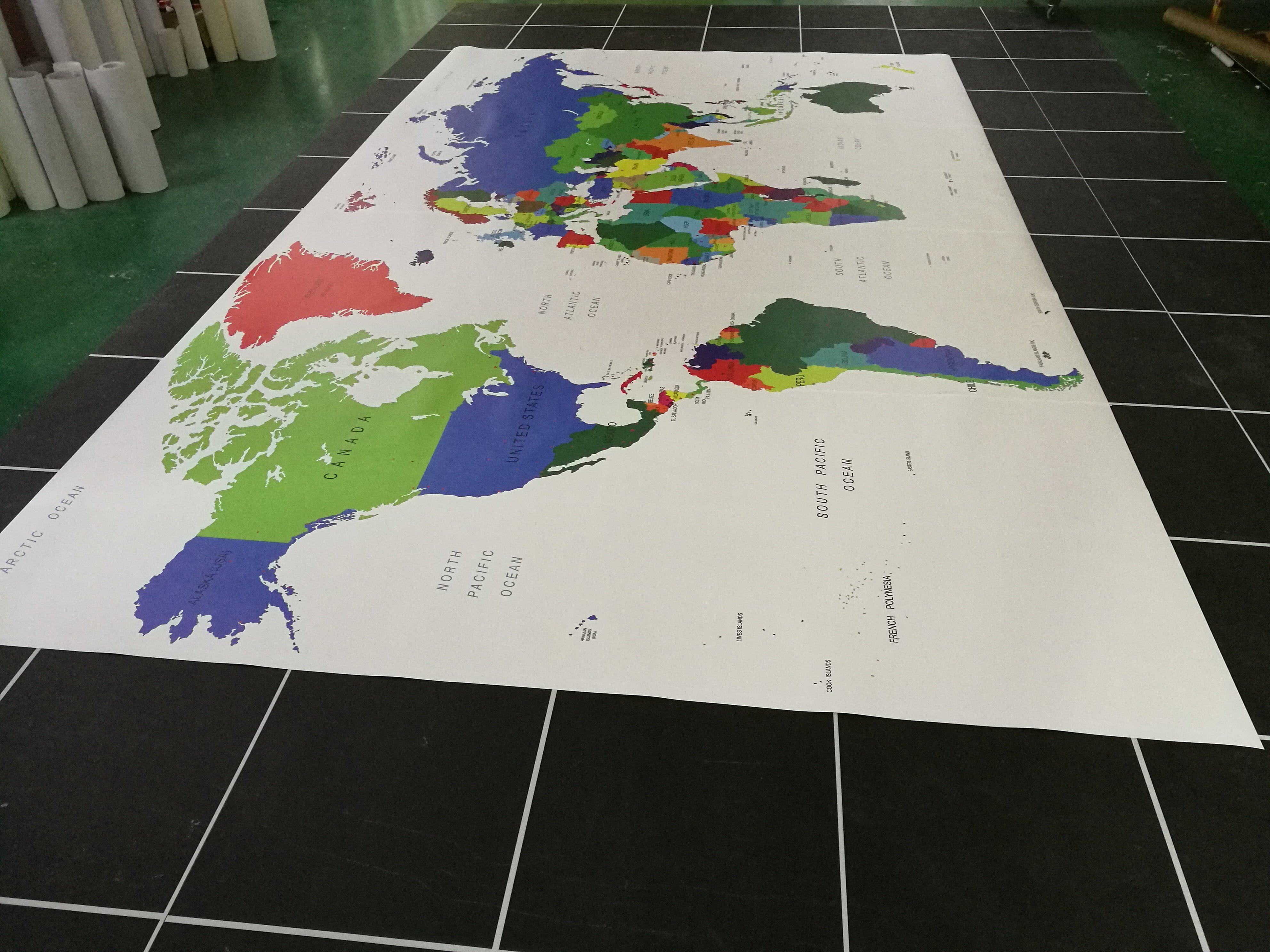 Colored World Map Wallpaper AJ Wallpaper 