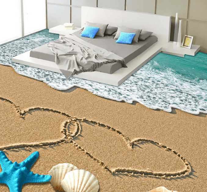 3D Romantic Sea 063 Floor Mural Wallpaper AJ Wallpaper 2 