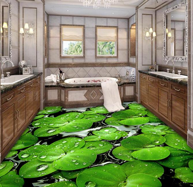 3D Floating Plants Floor Mural Wallpaper AJ Wallpaper 2 