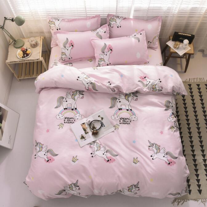 3D Pink Bottom Unicorn 13126 Bed Pillowcases Quilt