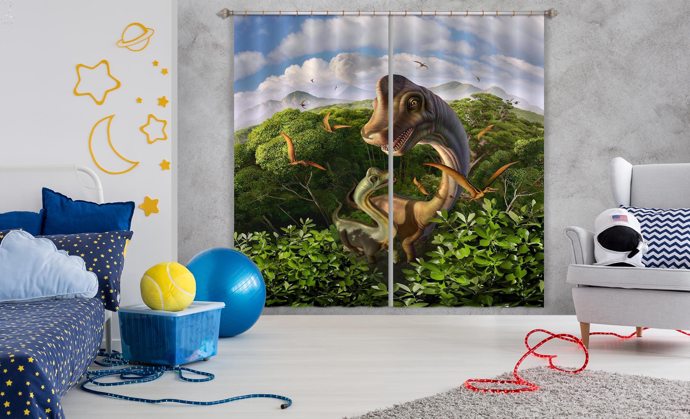 3D Brachiosaurus 041 Jerry LoFaro Curtain Curtains Drapes Curtains AJ Creativity Home 