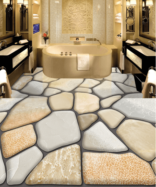 3D Big Stone 140 Floor Mural Wallpaper AJ Wallpaper 2 