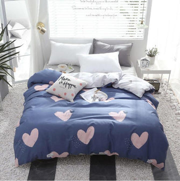 3D Pink Love 3189 Bed Pillowcases Quilt