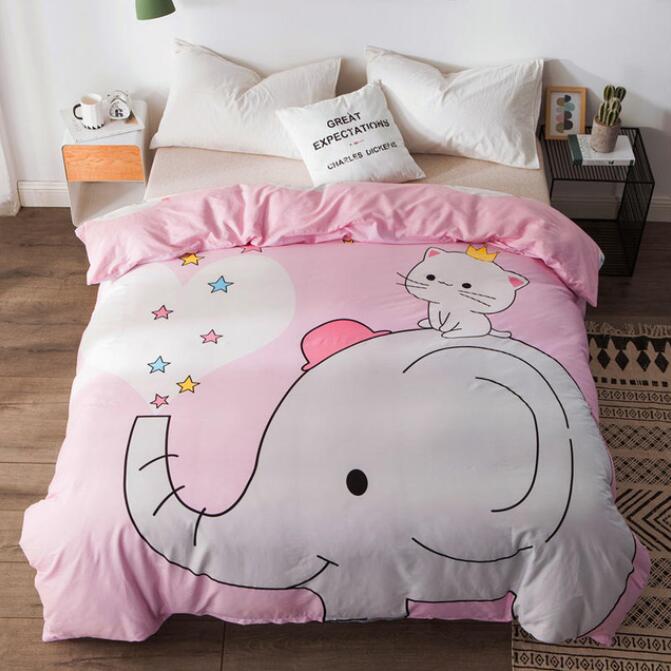 3D Cartoon Elephant 3018 Bed Pillowcases Quilt