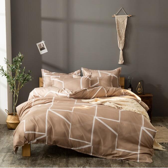 3D Light Brown Lines 13058 Bed Pillowcases Quilt