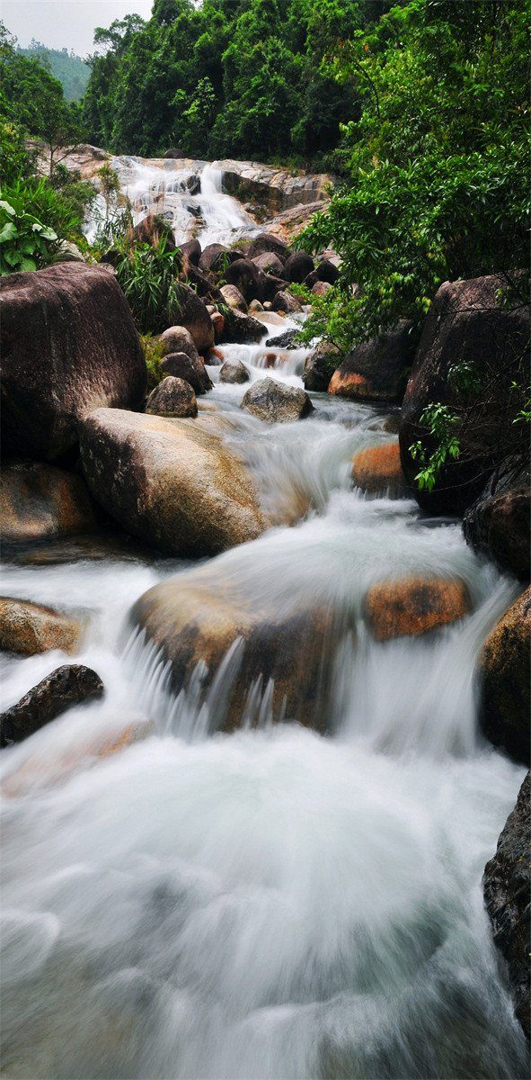 3D stones under the river door mural Wallpaper AJ Wallpaper 