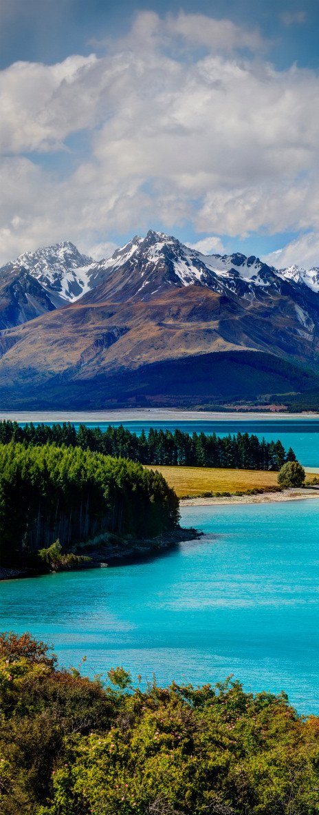 3D blue sea cloudy sky door mural Wallpaper AJ Wallpaper 