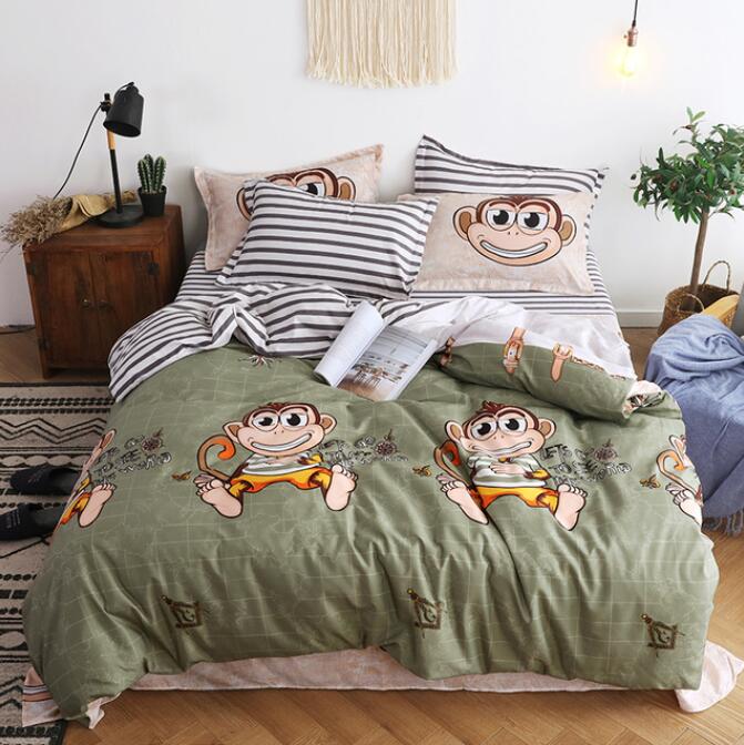 3D Monkey 13043 Bed Pillowcases Quilt
