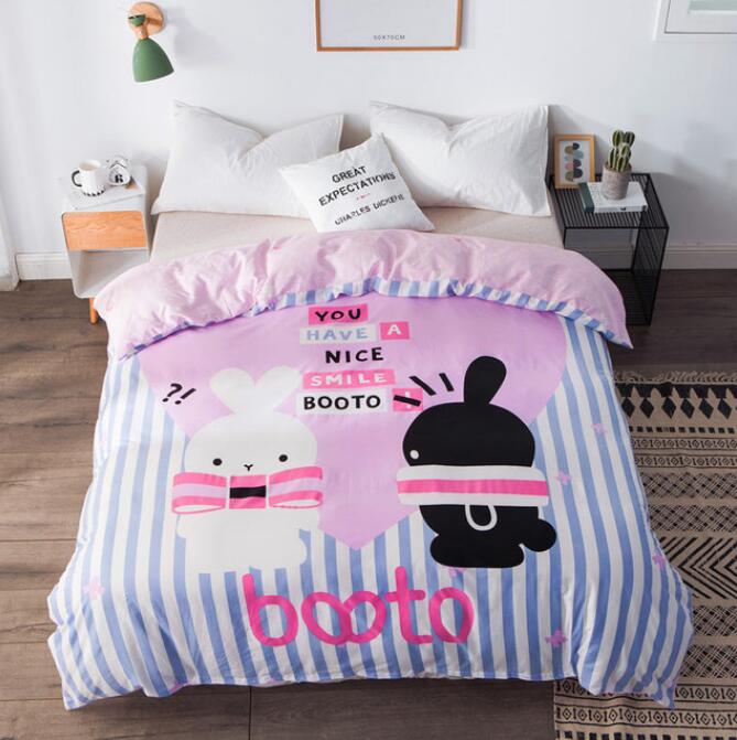 3D Black And White Rabbit 3017 Bed Pillowcases Quilt