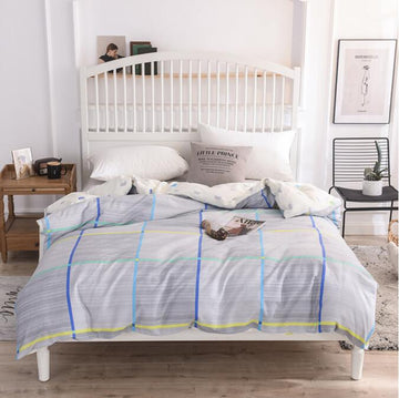 3D Gray Background Blue Lines 4106 Bed Pillowcases Quilt