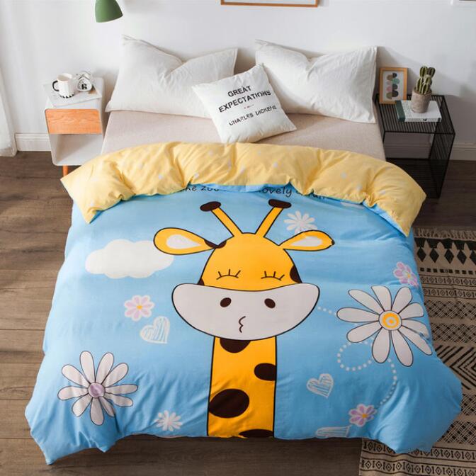 3D Cartoon Giraffe 3016 Bed Pillowcases Quilt