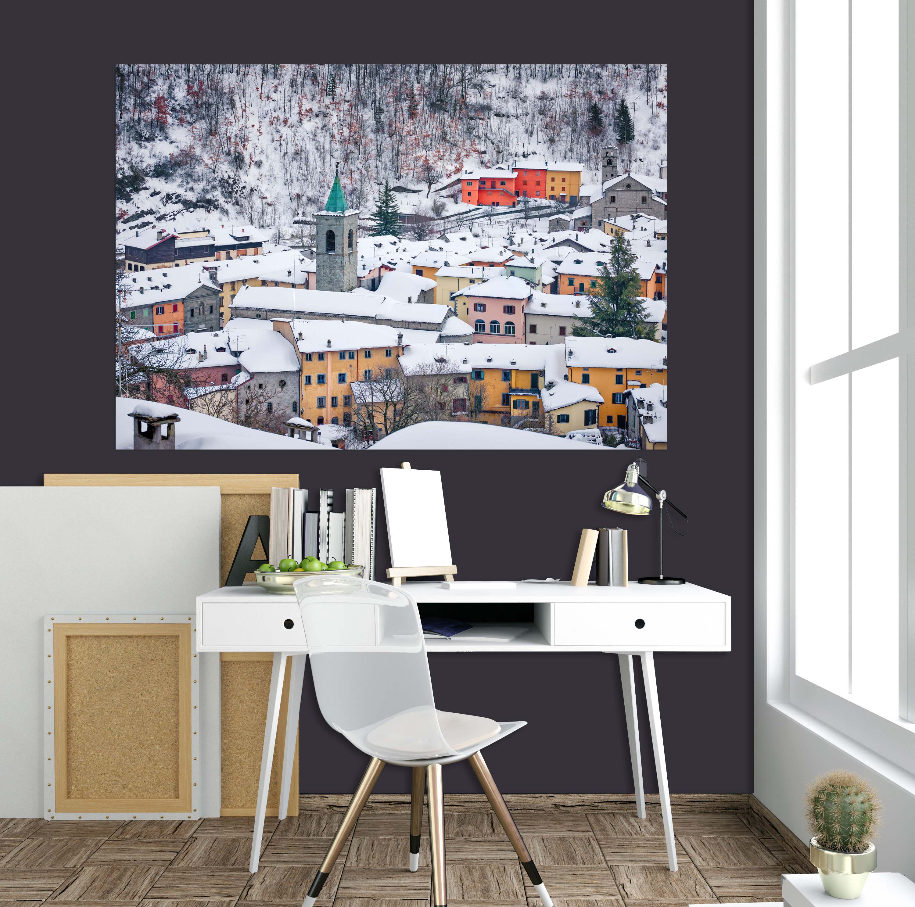 3D Heavy Snow Village 164 Marco Carmassi Wall Sticker