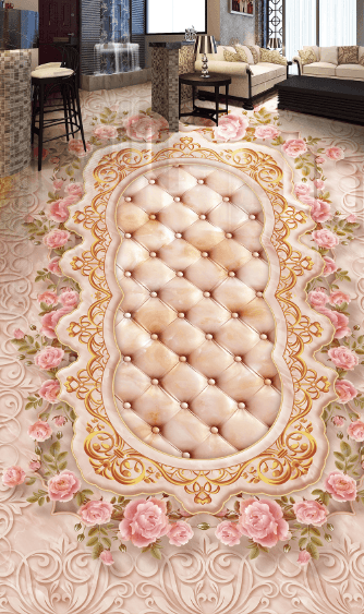 3D Flowers Turui 036 Floor Mural Wallpaper AJ Wallpaper 2 