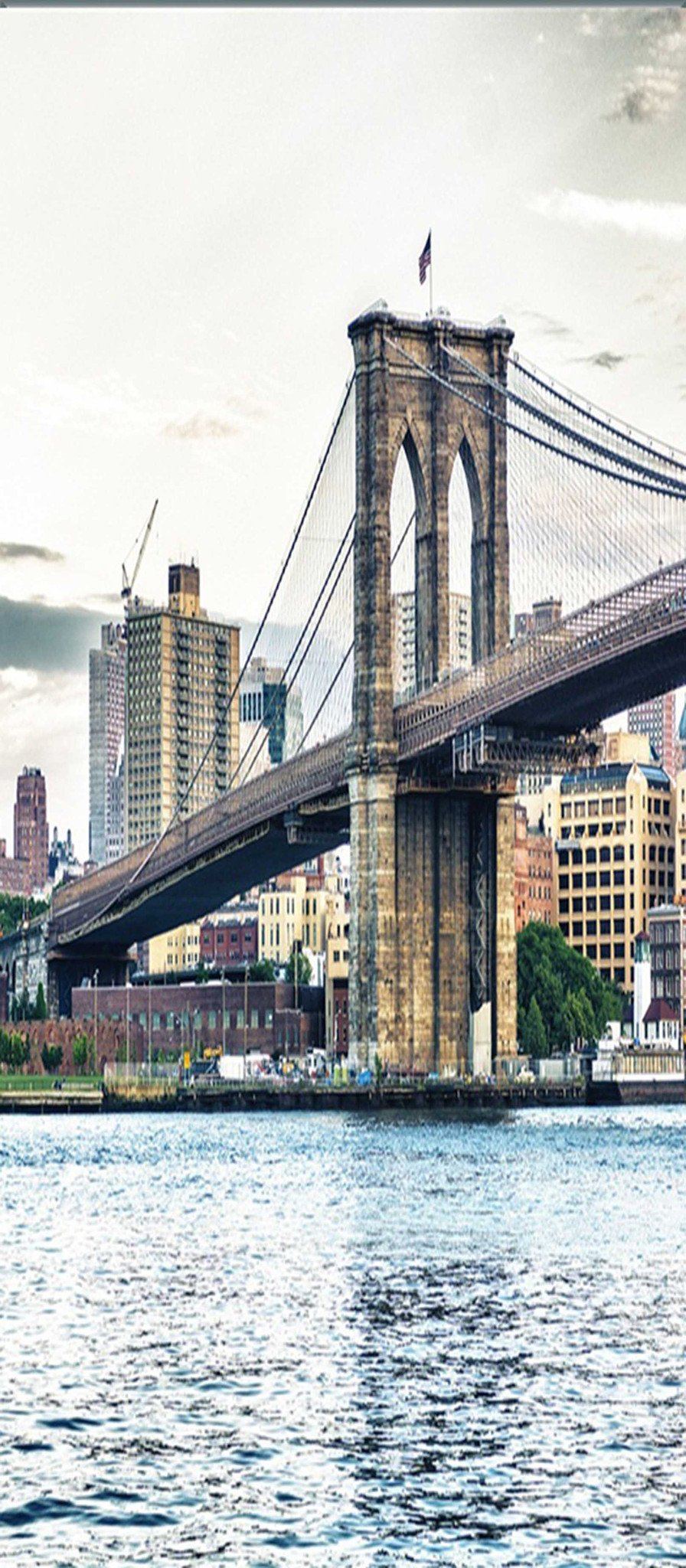 3D New York Brooklyn Bridge 54 Door Mural Wallpaper AJ Wallpaper 