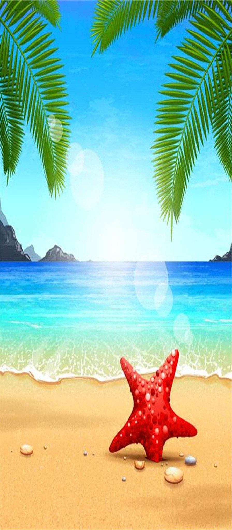 3D Beach Starfish 51 Door Mural Wallpaper AJ Wallpaper 