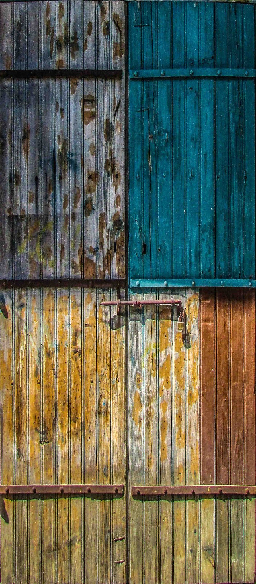 3D Color Wood Gate 18 Door Mural Wallpaper AJ Wallpaper 