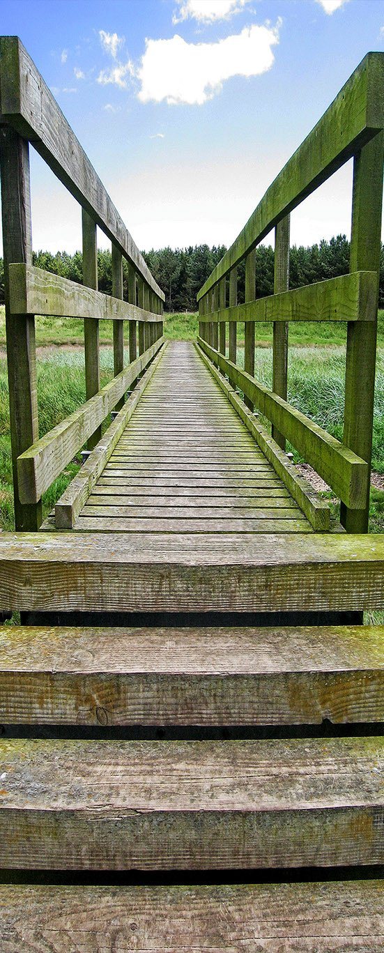 3D wooden fence stone ladder door mural Wallpaper AJ Wallpaper 